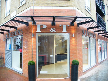 Shop Signs London, Built Up Stainless Steel Letters Signs for P & T