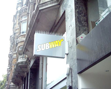 Shop Signs London, Projecting Shop Sign for Subway