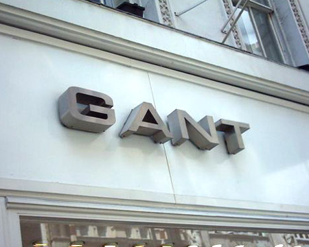 Shop Signs London, Built Up Letter Sign for GANT