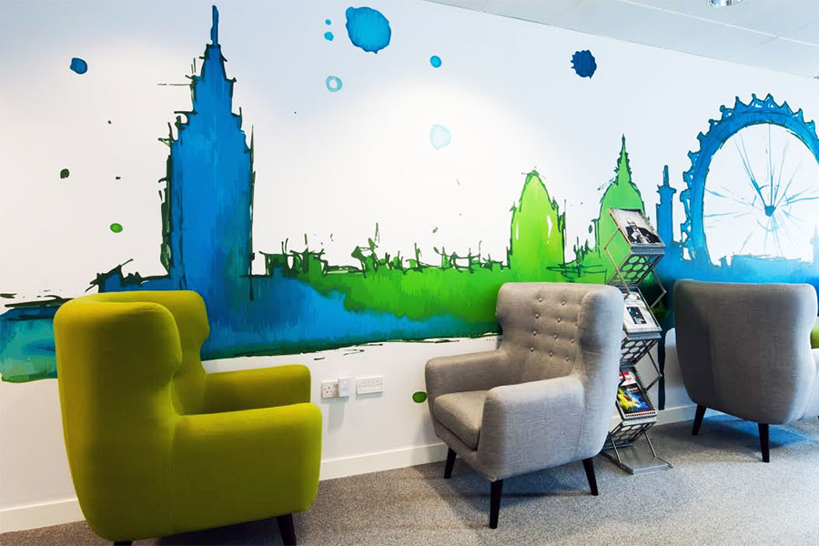 Corporate Office Signage London, Vinyl Wall Graphics - for Evestment London